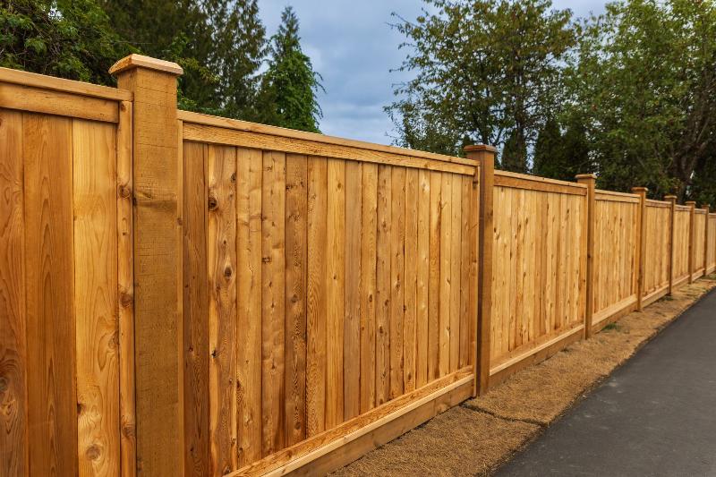Custom cedar privacy fence built in Victoria, Texas
